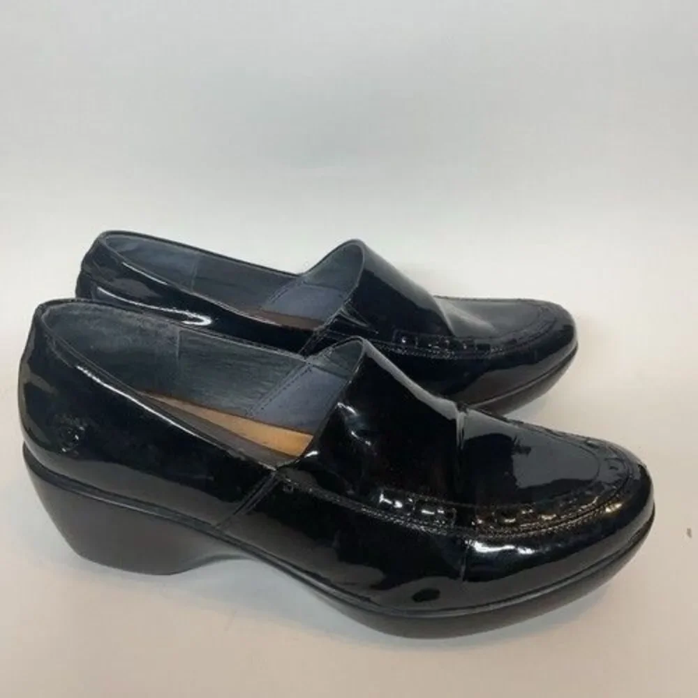 Ariat Black Leather Patent Western Casual Clog Shoes Women Size 10B - Picture 12 of 12